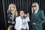 Sanne Salomonsen, Lis Sørensen og Anne Linnet er nogle af de mest dominerende sangerinder på den danske rockscene. De har hver især været med på Grøn siden 1980'erne, men i år er første gang, de skal optræde på koncertturneen sammen. Her er de fotograferet ved Grøns pressemøde i København i juni.