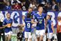 Lyngby-spillerne kunne juble, da holdet mandag aften vandt på hjemmebane over AGF.