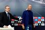 Zinedine Zidane (th.) forlod overraskende Real Madrid efter Champions League-triumfen i sæsonen 2017/18. Her ses han på pressemødet sammen præsident Florentino Pérez, da han meddelte sin afgang.
