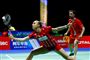 Niclas Nøhr og Sara Thygesen var de eneste danskere i mixeddouble-rækken ved VM i badminton.