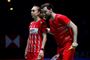 Niclas Nøhr og Sara Thygesen var de eneste danskere i mixeddouble-rækken ved VM i badminton. (Arkivfoto)