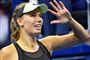 På verdens største tennisstadion, Arthur Ashe Stadium i New York, vandt Caroline Wozniacki mod amerikanske Danielle Collins.
