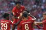 Bayern München-spillerne havde rigeligt at juble over i hjemmekampen mod Mainz. Bayern scorede hele seks mål.