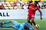 FC Nordsjælland tilkæmper sig et straffespark i opgøret mellem FCN og Hobro i Superligaen.