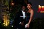 Kevin Hart og hustruen Eniko Parrish ses her til premieren på "Jumanji: Welcome to the Jungle" i Los Angeles i december 2017.