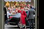 Dronning Margrethe deltager i festgudstjeneste i Helligåndskirken i Flensborg. Gudstjenesten var onsdagens første punkt på dronningens tætpakkede program, hvor hun også besøger skoler, et alderdomshjem og virksomheder.