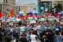 Demonstration i Moskva den 20. juli, efter at myndighederne havde afvist at lade en række uafhængige kandidater stille op ved et regionalvalg søndag.