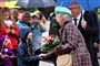 Dronning Margrethe lagde under sit besøg vejen forbi Dannevirke - det historiske forsvarsværk, som skulle forsvare Danmark under krigen i 1864.