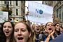 Klimademonstration i New York, der i næste uge er vært for et klimatopmøde i FN's hovedkvarter.