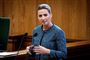 Statsminister Mette Frederiksen taler til Folketingets åbning på Christiansborg, tirsdag den 1. oktober 2019. Tillid til hinanden og samfundet er et grundlæggende tema i talen.