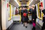 Dronning Margrethe var en af de første i den nye metro i hovedstaden.