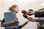 Enhedslistens Pernille Skipper ankom mandag til de indledende samtaler om finansloven med finansminister Nicolai Wammen (S).
