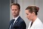 Statsminister Mette Frederiksen og udenrigsminister Jeppe Kofod til pressemøde, hvor regeringen blandt andet bebudede, at Danmark vil sende et lægehold til det nordlige Syrien. 
