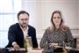 Klima-, energi- og forsyningsminister Dan Jørgensen (S) og Ida Auken (R) er ganske uenige, når det kommer til regeringens oplæg til en klimalov. (Arkivfoto).