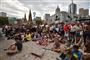 Det var her på Federation Square i Melbourne, at to mænd havde planlagt at halshugge folk og udløse bomber den 25. december 2016. (Arkivfoto)