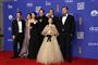 Her ses en række af skuespillerne fra "Once Upon a Time... in Hollywood" på den røde løber ved Golden Globe.