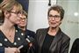 Formanden for Dansk Sygeplejeråd, Grete Christensen (th.), håber, at det vil lykkes at skaffe 1000 flere sygeplejersker næste år. Det skal Danske Regioner og formand Stephanie Lose (V, th.) være med til at sikre.