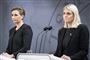 Statsminister Mette Frederiksen (S) og Forsvarsminister Trine Bramsen (S) kommenterer udviklingen i Iran og Irak i Spejlsalen i Statsministeriet. (Arkivfoto).