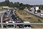 Motorvej spærret - massiv kø i myldretiden