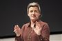 Ledende næstformand i EU-kommissionen Margrethe Vestager holder her tale tirsdag ved Europakonferencen i København. Hun mener, at Danmark og andre lande bliver nødt til at se realistisk på deres kommende bidrag til EU's budget.