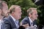 Kristian Jensen (th.) endte med at trække sig som næstformand efter et større opgør med daværende formand Lars Løkke Rasmussen (mf). Det endte med, at Jakob Ellemann-Jensen (th.) blev formand for Venstre.