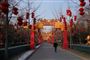 Langt størstedelen af de personer, der er smittet med coronavirus, befinder sig i Kina, men der er også konstateret tilfælde i over 20 andre lande. Her ses en enkelt person iført ansigtsmaske i Ditan Park i Beijing.