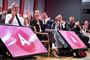 Socialdemokratiets formand, statsminister Mette Frederiksen, under underholdningen før Socialdemokratiets kongres i Aalborg Kongres og Kulturcenter.