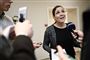 Social- og indenrigsminister Astrid Krag (S), da aftalepartierne informerer pressen om den reservepulje, der delvist tog over, efter at satspuljen blev sløjfet.