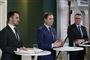 Erhvervsminister Simon Kollerup (S), finansminister Nicolai Wammen (S) og skatteminister Morten Bødskov (S) præsenterer tirsdag en akut hjælpepakke, der skal styrke danske virksomheder med et beløb omkring 125 milliarder kroner. Virksomhederne er pressede på grund af den usikre situation med coronavirus.