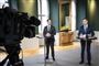 Finansminister Nicolai Wammen (th.) og erhvervsminister Simon Kollerup (tv.) præsenterede onsdag sit bud på endnu en hjælpepakke til erhvervslivet.