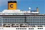 Krydstogtskibet "Costa Luminosa" ligger i havnen i Marseille i det sydlige Frankrig med over 1400 passagerer, heriblandt omkring 50 danskere. (Arkivfoto)