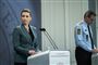 Statsminister Mette Frederiksen udtrykte forsigtigt optimisme på pressemøde om COVID-19 i Danmark, i Spejlsalen i Statsministeriet mandag den 30. marts 2020.