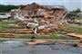Her ses et hus i delstaten Louisina 2. påskedag, hvor en voldsom storm har hærget.