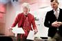Dronning Margrethe satte det gamle eventyr "Askepot" op på Pantomimeteatret i Tivoli i 2016 i samarbejde med sangerinden Oh Land og koreografen Yuri Possokhov under ledelse af balletchef Peter Bo Bendixen (til højre). I den forbindelse fik pressen mulighed for at se dronningens skitser af kostumerne til forestillingen. (Arkivfoto)