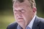 Her ses Lars Løkke Rasmussen under et pressemøde i forbindelse med Venstres sommergruppemøde på Kragerup Gods ved Ruds Vedby 9. august 2019. Siden blev han afsat som V-formand, og nu sidder han blandt andet i bestyrelse for det færøske selskab Betri p/f.