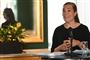 På et pressemøde i Finansministeriet fortæller social- og indenrigsminister Astrid Krag (S), at au pairs ikke længere tæller med i udligningsordningen.
