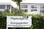 et skilt foran plejecentret Kongsgården i Aarhus