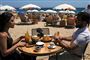 Stand sol sommer turister