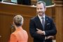 Venstres formand Jakob Ellemann Jensen i folketingssalen 