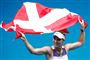 Caroline Wozniacki med dannebrog
