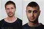 De to kriminelle mænd. 45-årige Mike Birkholm Bruus og 25-årige Omar Mohamad Metashar. Billederne er mugshots taget og frigivet af politiet. 