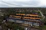 ødelagte tage taget fra luften