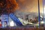 Bygning kollapset under brand