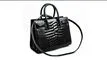 Sort taske i alligatorskind