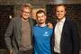 De to investorer i tv-programmet "Løvens Hule" Jan Lehmann og Christian Arnstedt sammen med ALbert Kirk Iversen fra virksomheden RaskRask 