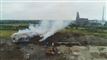 Brand i kæmpe affaldsberg