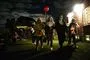 Udklædte børn fejrer Halloween