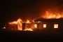 Voldsomme flammer i bygning