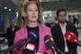 Sofie Carsten Nielsen på pressemøde