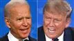 sammenkopieret billede af Donald Trump og Joe Biden